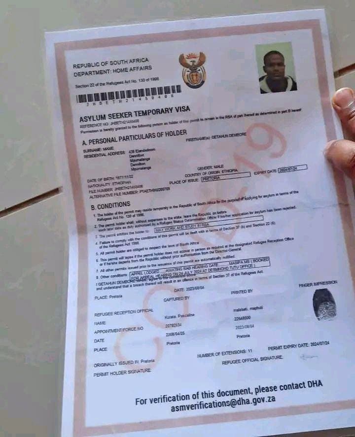 Home affairs application